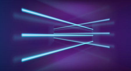 Neon lights background. Abstract psychedelic glowing lines. Digital innovation concept for your designのイラスト素材