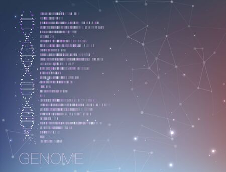 Big genomic data visualization. DNA test, genom map. Graphic concept for your designのイラスト素材