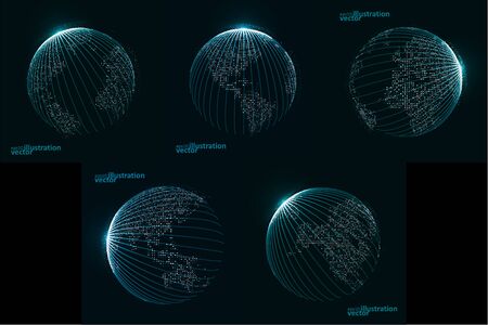 Technology image of globe. The concept illustrationのイラスト素材