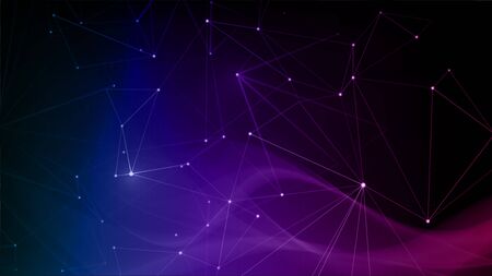 Abstract polygonal space. Global network graphic concept. Technology concept for your designのイラスト素材
