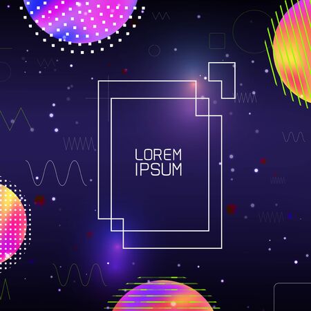 Abstract holographic background. Vaporwave style concept for your design のイラスト素材