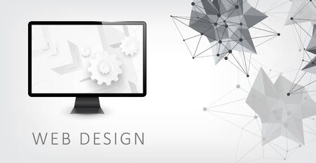 Internet web design technology. Graphic concept for your designのイラスト素材