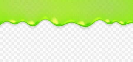 Realistic green sticky slime. Illustration isolated on transparent background. Graphic concept for your designのイラスト素材