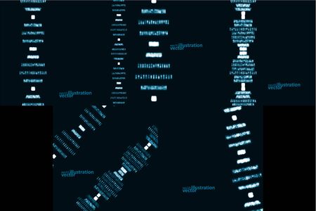 Futuristic dna, abstract molecule, cell illustrationのイラスト素材