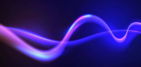Motion sound wave. Abstract glowing lines. Graphic concept for your design