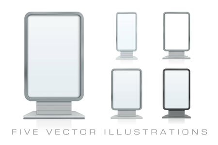 Outdoor advertising stand banner. Illustrations isolated on background. Graphic concept for your designのイラスト素材