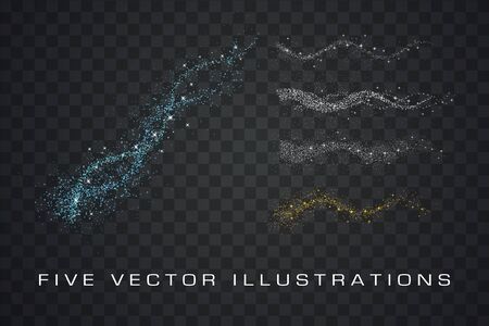Glowing magical wave of glitter stars. Graphic concept for your designのイラスト素材