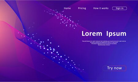 Landing page for a website. Asbtract background illustration. Graphic concept for your design.のイラスト素材