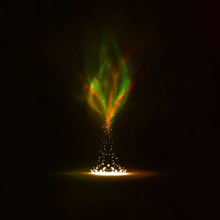 Creative dynamic, magic fire Illustration. Abstract graphic concept for your design.のイラスト素材