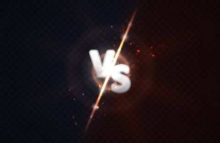 Versus glowing spotlight with glow ray. Graphic concept for your designのイラスト素材