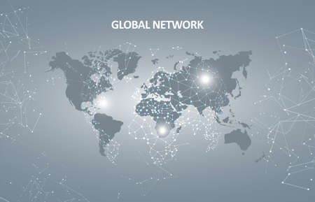 Abstract global technology background. Digital data visualization. Graphic concept for your designのイラスト素材