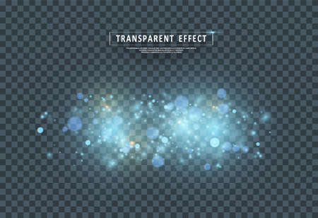 Glowing lights effects isolated on transparent background. Festive purple luminous background. Abstract magic illustrationのイラスト素材