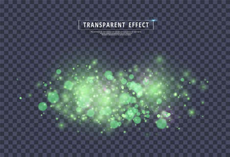 Glowing lights effects isolated on transparent background. Festive purple luminous background. Abstract magic illustrationのイラスト素材