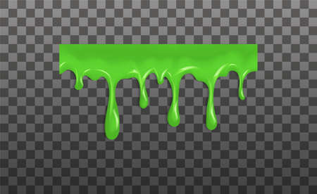 Realistic green sticky slime. Illustration isolated on transparent background. Graphic concept for your designのイラスト素材