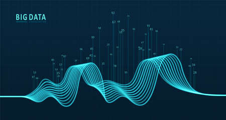 Abstract infographics visualization. Futuristic network or business analytics. Graphic concept for...