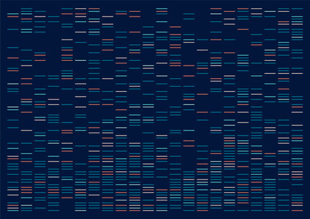Big genomic data visualization. DNA test, genom map. Graphic concept for your designのイラスト素材