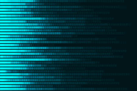 Abstract digital code visualization. Big data code representation. Stream of encoded data.
