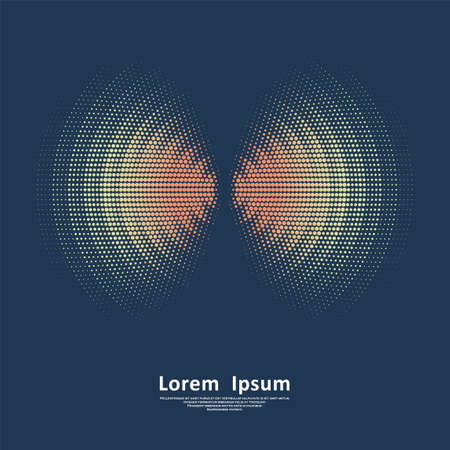 Sound wave poster. Abstract waves with particles. Graphic concept for your designのイラスト素材