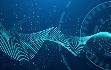 Abstract infographics visualization. Big data code representation. Futuristic network or business analytics. Graphic concept for your design.のイラスト素材