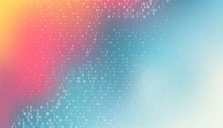 Artificial intelligence and machine learning. Abstract digital code visualization. Big data code...