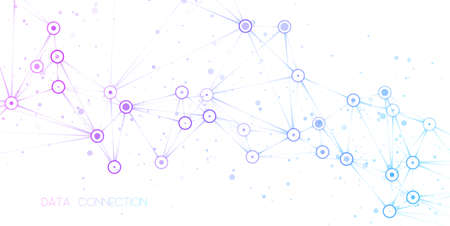 Abstract polygonal space. Background with connecting dots and lines. Graphic concept for your design