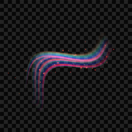Color light effect. Illustration isolated on transparent background. Graphic concept for your designのイラスト素材