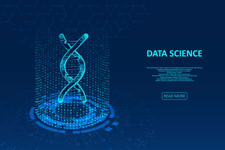 Big genomic data visualization. DNA test, genom map. Graphic concept for your designのイラスト素材