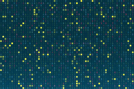 Artificial intelligence and machine learning. Abstract digital code visualization. Big data code...