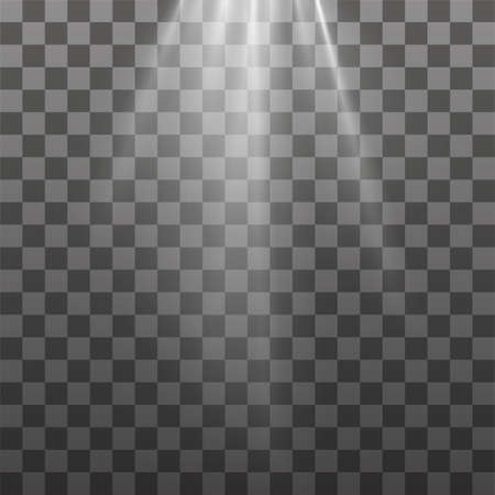 Sun rays light on transparent background. Graphic concept for your designのイラスト素材