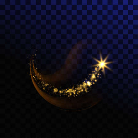 Gold glittering star dust lights. Graphic concept for your designのイラスト素材