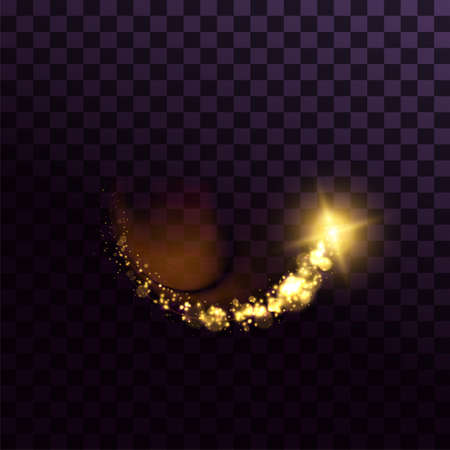 Gold glittering star dust lights. Graphic concept for your designのイラスト素材