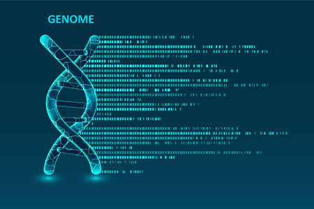 Big genomic data visualization. DNA test, genom map. Graphic concept for your designのイラスト素材