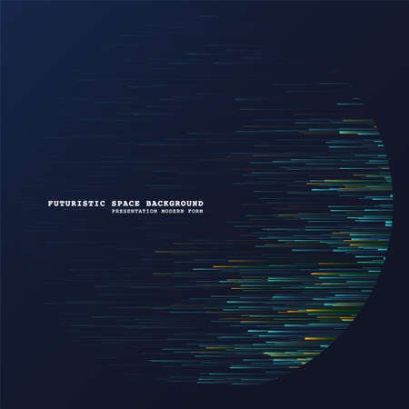 Glowing lines on blue background. Abstract modern lines. Cool gradient shapes. Graphic concept for your designのイラスト素材