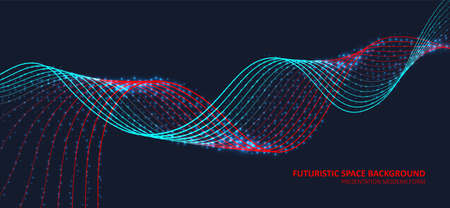 Abstract colored dynamic waves. Modern abstract cover. Colorful curve lines. Graphic concept for your designのイラスト素材