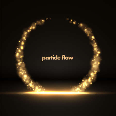 Gold glittering star dust lights. Lights effect particles background. Graphic concept for your designのイラスト素材