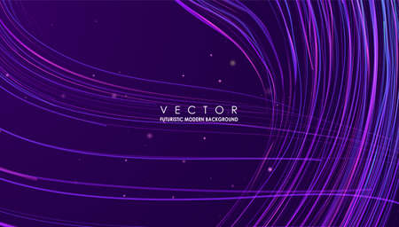 Lines and Particles dynamic flow. Abstract vector background. Graphic concept for your design.のイラスト素材