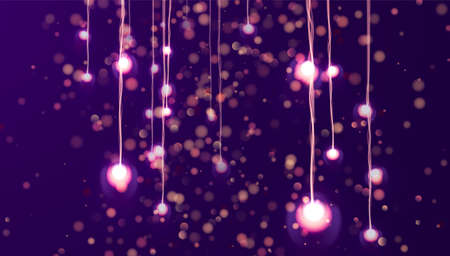 Merry Christmas and Happy New Year lights. Bright abstract blurred lights pattern. Graphic concept for your designのイラスト素材