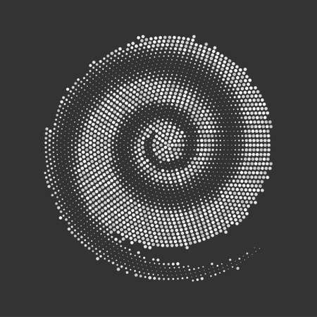 Abstract shape consisting of dots. Gray background with particles. Graphic concept for your designのイラスト素材