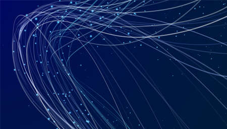 Abstract vector background. Lines and Particles dynamic flow. Graphic concept for your design.