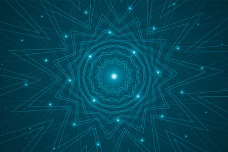 Abstract portal or tunnel. Glowing lines background. Geometric modern lines. Graphic concept for...