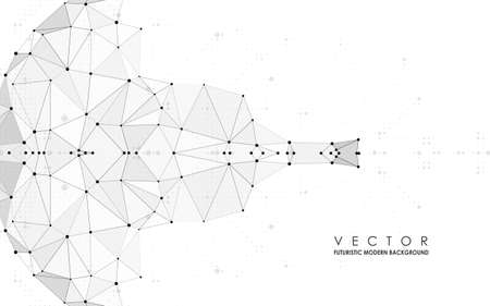 Abstract polygonal space. Background with connecting dots and lines. Graphic concept for your designのイラスト素材