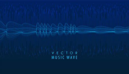 soundwave poster. Abstract waves with particles. Graphic concept for your designのイラスト素材