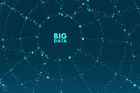 Abstract big data visualization. Big data code representation. Futuristic network or business analytics. Graphic concept for your designのイラスト素材