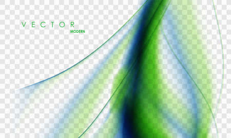 Abstract green wave on transparent background. Graphic concept for your designのイラスト素材