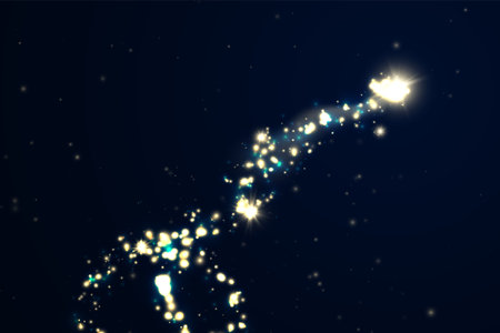 Gold glitter particles. Light effect isolated on transparent background. Graphic concept for your design.のイラスト素材