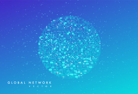 global technology concept. Digital network graphic concept. Graphic concept for your designのイラスト素材