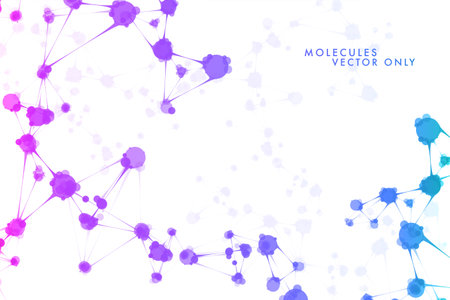 Abstract molecules design. Molecular structure illustration. Graphic concept for your design.のイラスト素材