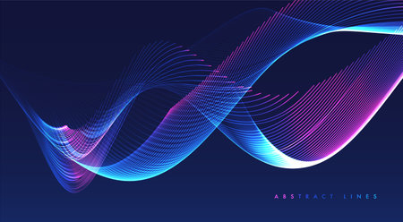 Abstract colored dynamic waves. Modern abstract cover. colorful curve lines. Graphic concept for your designのイラスト素材
