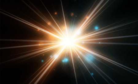 Glowing lights effects, abstract magic Illustration. Graphic concept for your designのイラスト素材