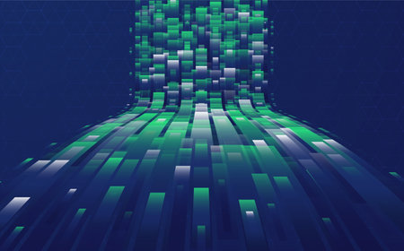 Lines composed of glowing background. Abstract modern lines. Cool gradient shapes. Graphic concept for your designのイラスト素材